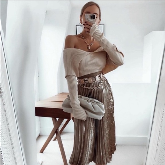 Zara Fitted Knit Top - Ecru - Picture 10 of 16